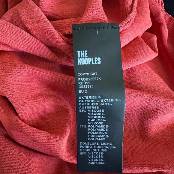 NWT | The Kooples | Red Knit Midi Dress with Cut Out Open Back - Picture 10 of 11